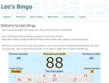 Tablet Screenshot of lees-bingo.co.uk